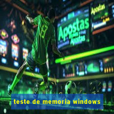 teste de memoria windows